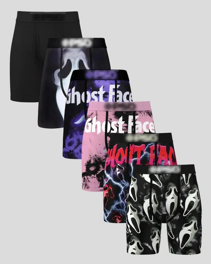 2026 Men's Graphic Long Leg Boxer Briefs | Soft Stretch Fabric | Breathable Comfort | Anti-Chafing Fit | Everyday Performance Underwear