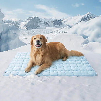 Cooling Dog Mat Extra Large,Thin Breathable Cold Crate Pad for Pet, Portable Washable Kennel Bed for Summer Active Dog with Chill Soothing Fabric to Rapid Cooling, 41x28In