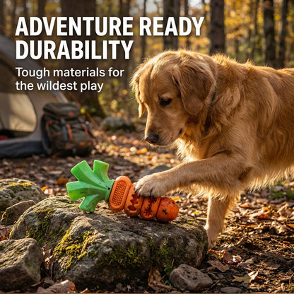 Aggressive Chewer Dog Toys, Durable Carrot Leaf Design for Teeth Cleaning & Mental Stimulation