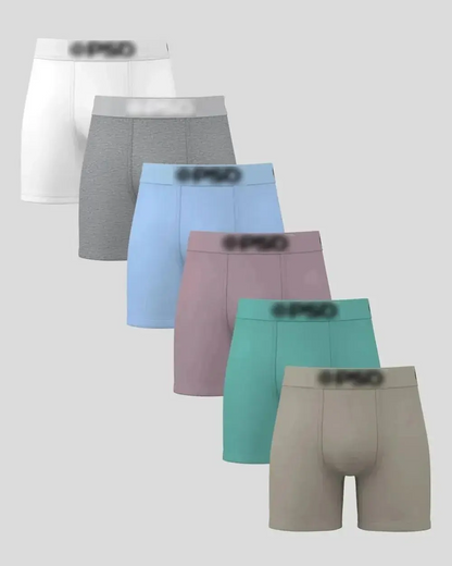 2026 Men's Graphic Long Leg Boxer Briefs | Soft Stretch Fabric | Breathable Comfort | Anti-Chafing Fit | Everyday Performance Underwear