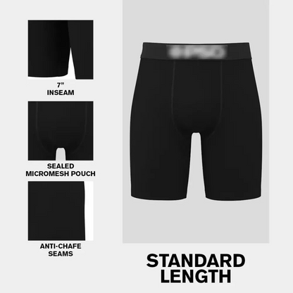 2026 Men's Graphic Long Leg Boxer Briefs | Soft Stretch Fabric | Breathable Comfort | Anti-Chafing Fit | Everyday Performance Underwear