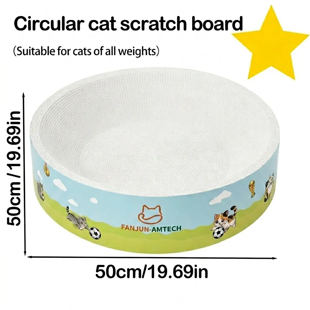 2-in-1Cartoon cat scratcher bed,Play & Rest Design
