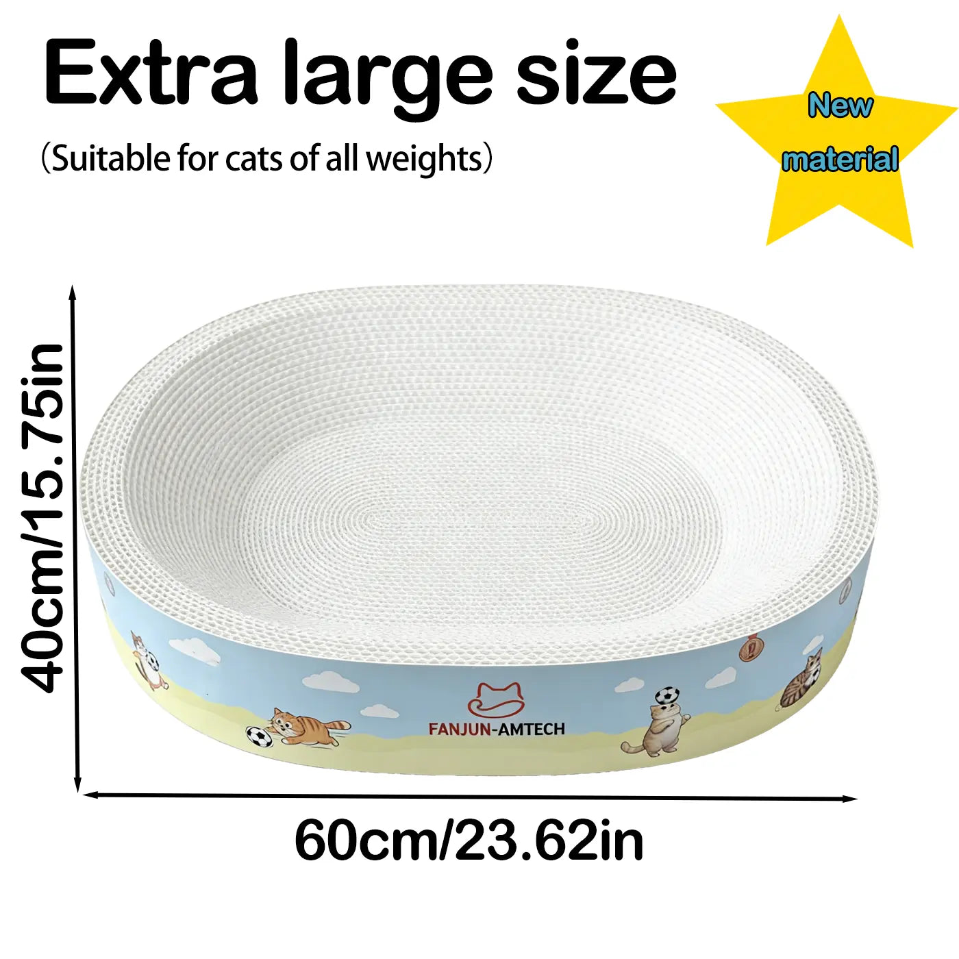 2-in-1Cartoon cat scratcher bed,Play & Rest Design