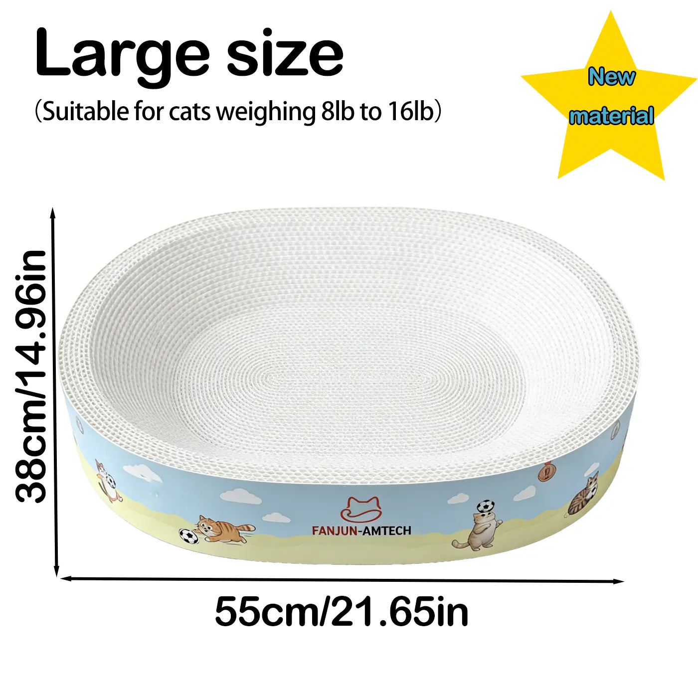 2-in-1Cartoon cat scratcher bed,Play & Rest Design