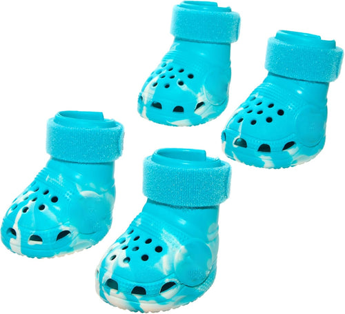 Dog Shoes – Set of 4 Glow-in-The-Dark Dog Booties with EVA Foam, Adjustable Strap & Non-Slip Sole – Comfortable Paw Protection for Medium Breeds (26-50 lbs)