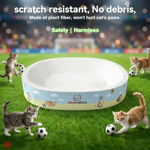 2-in-1Cartoon cat scratcher bed,Play & Rest Design
