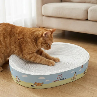 2-in-1Cartoon cat scratcher bed,Play & Rest Design